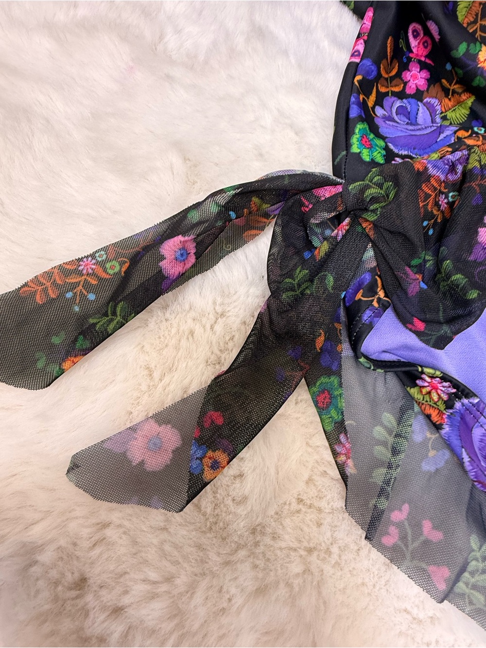 NWOT Gorgeous Marilyn Monroe Women's Ruffled Floral One Piece Swimswear sz 2XL - Picture 9 of 15